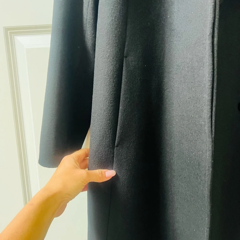 Cinzia Rocco like new stunning Black Double-Breasted virgin wool Coat - Picture 4 of 12